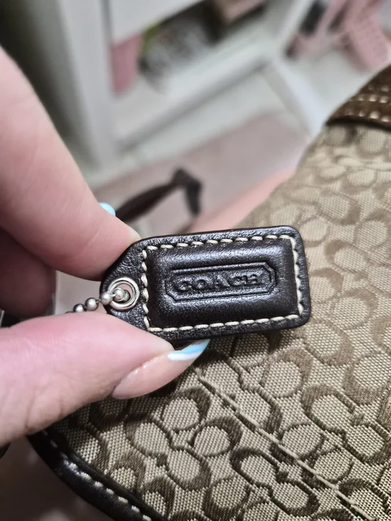 Coach Monogram Crossbody Bag in Brown and Dark Brown - Picture 2 of 4